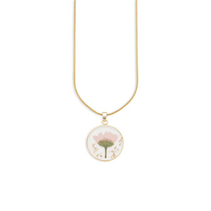 Pressed Birth Flower Necklace