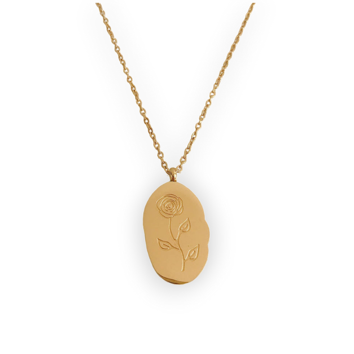 Collier Pendentif Fleur de Naissance Dorée