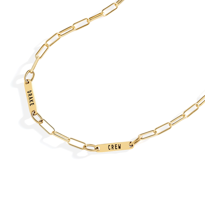 Paperclip Necklace With Personalized Names
