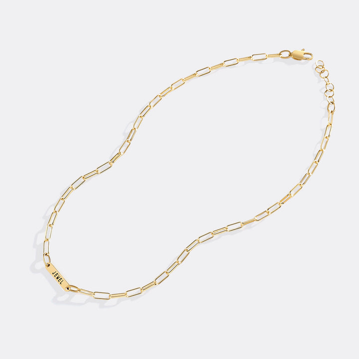 Paperclip Necklace With Personalized Names