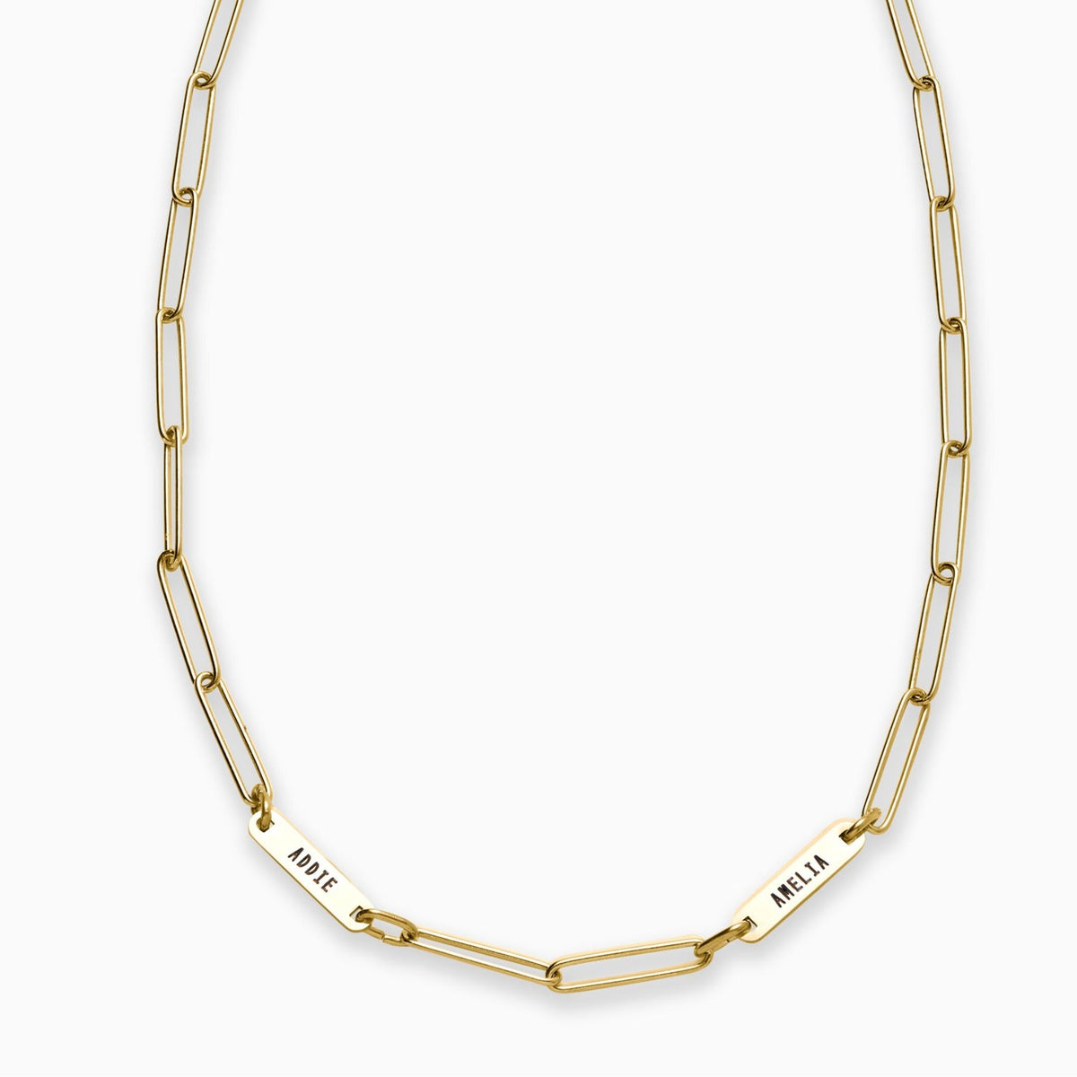 Collana con fermaglio e nomi personalizzati