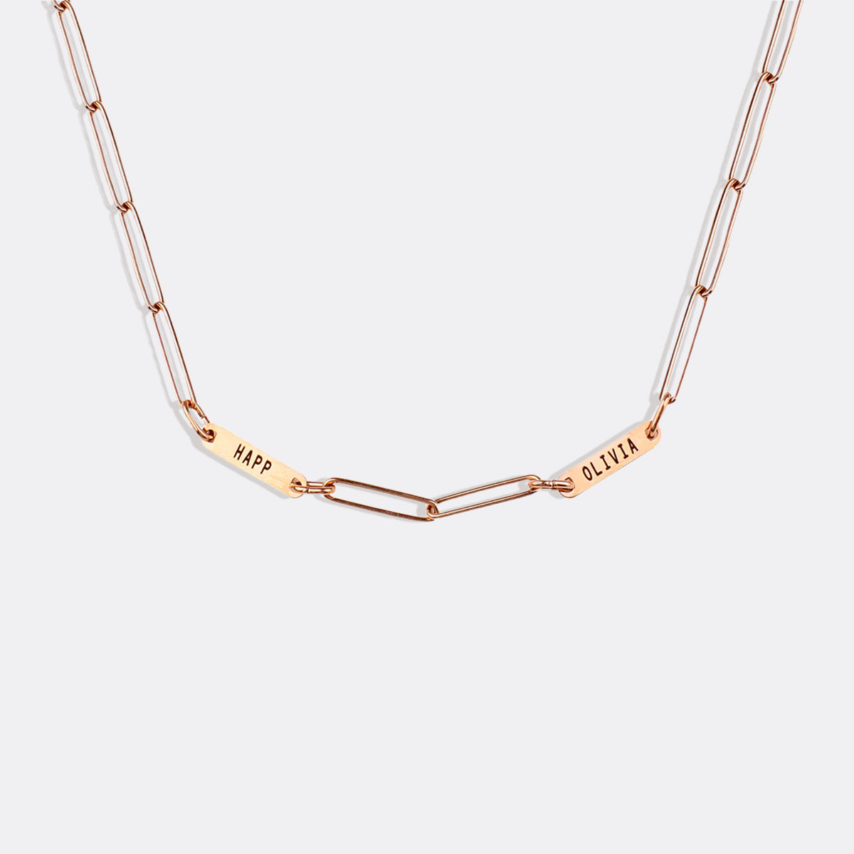 Collana con fermaglio e nomi personalizzati