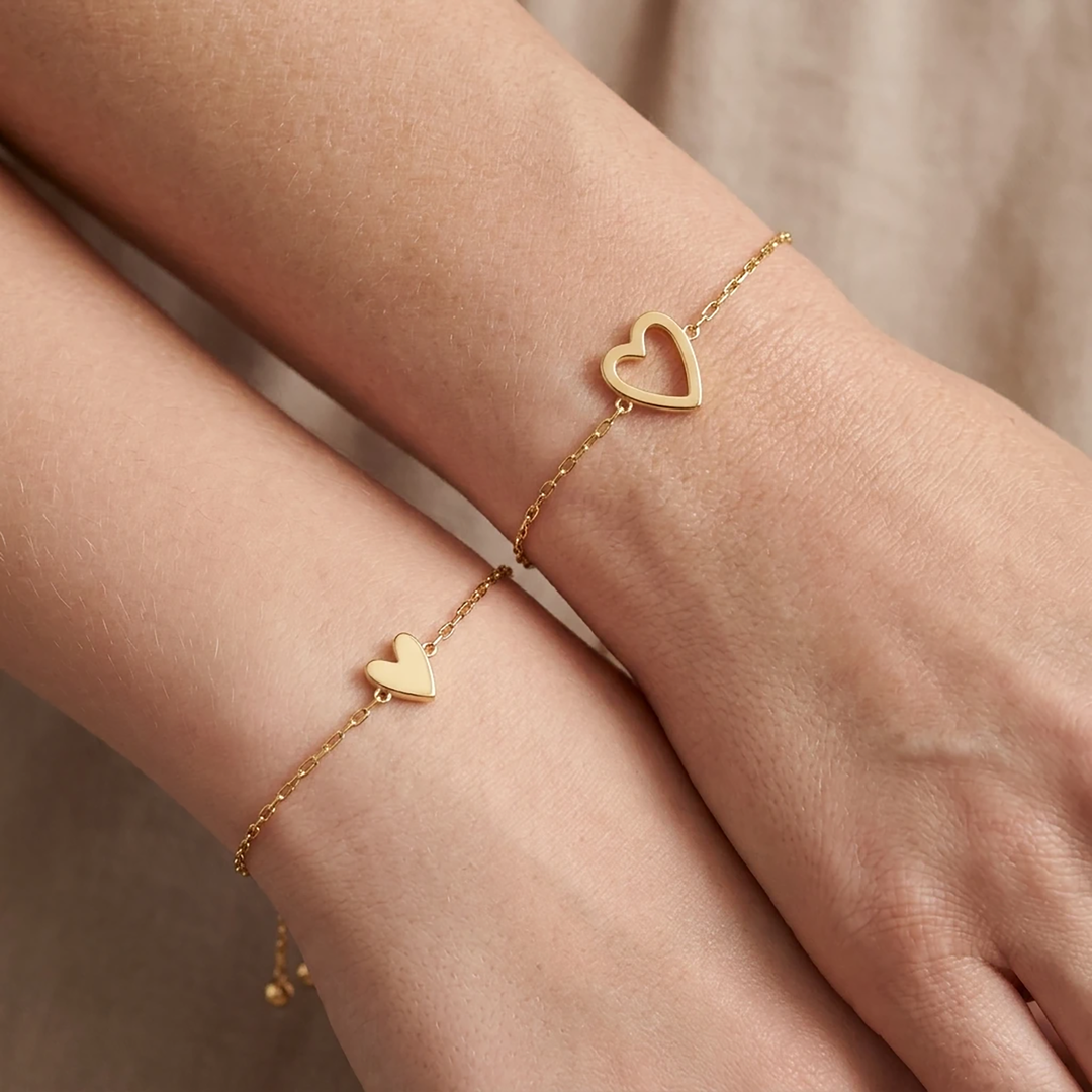 Perfekt passform hjerte armbåndsett