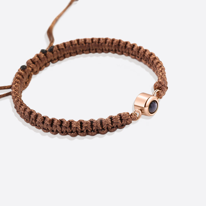 Personlig flettet armbånd med bilde