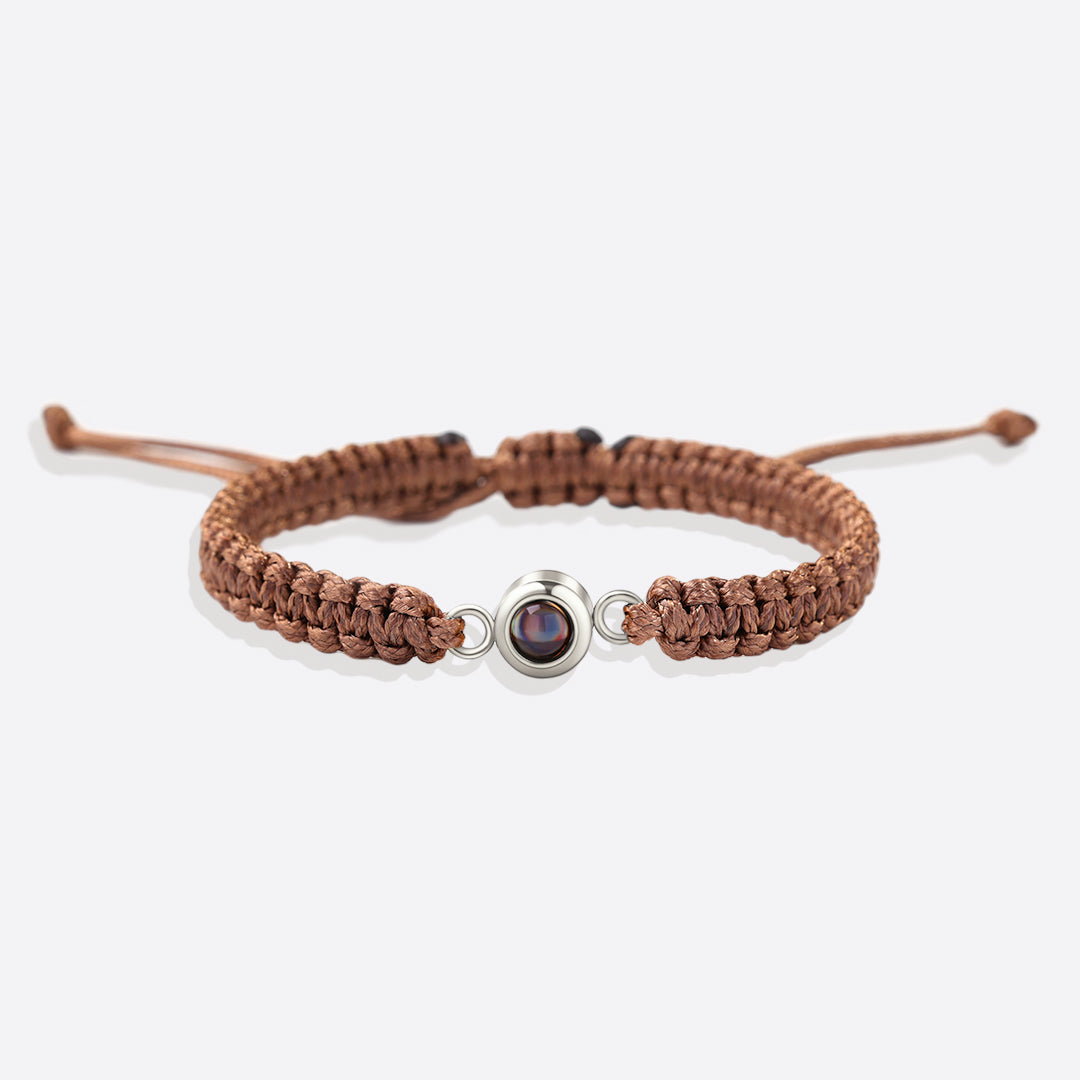 Personlig flettet armbånd med bilde