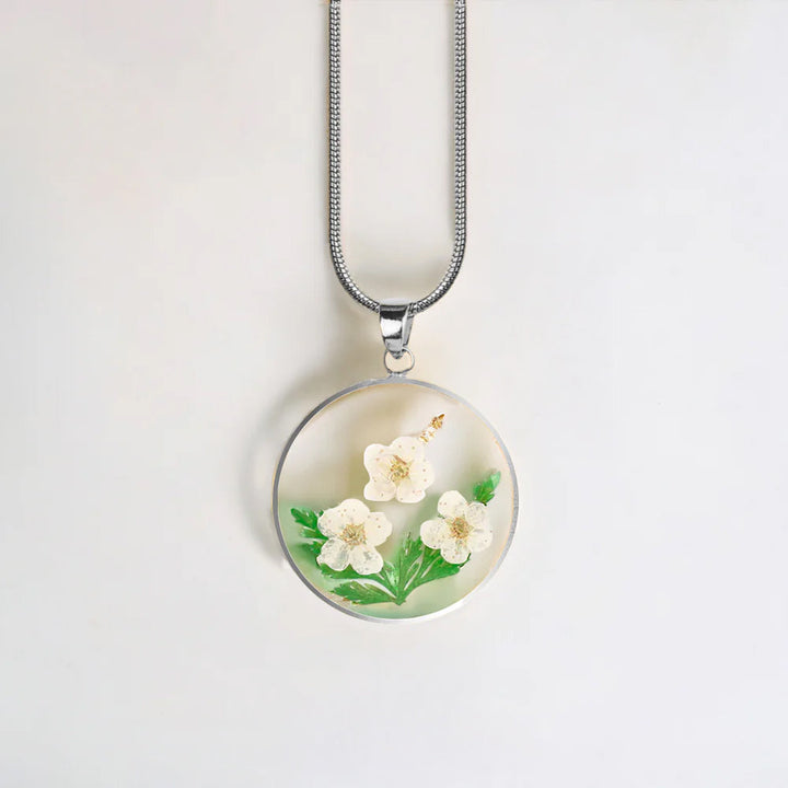 Pressed Birth Flower Necklace