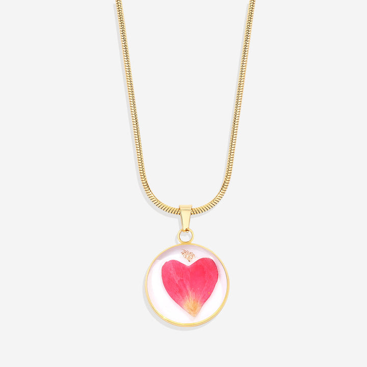 Pressed Birth Flower Necklace