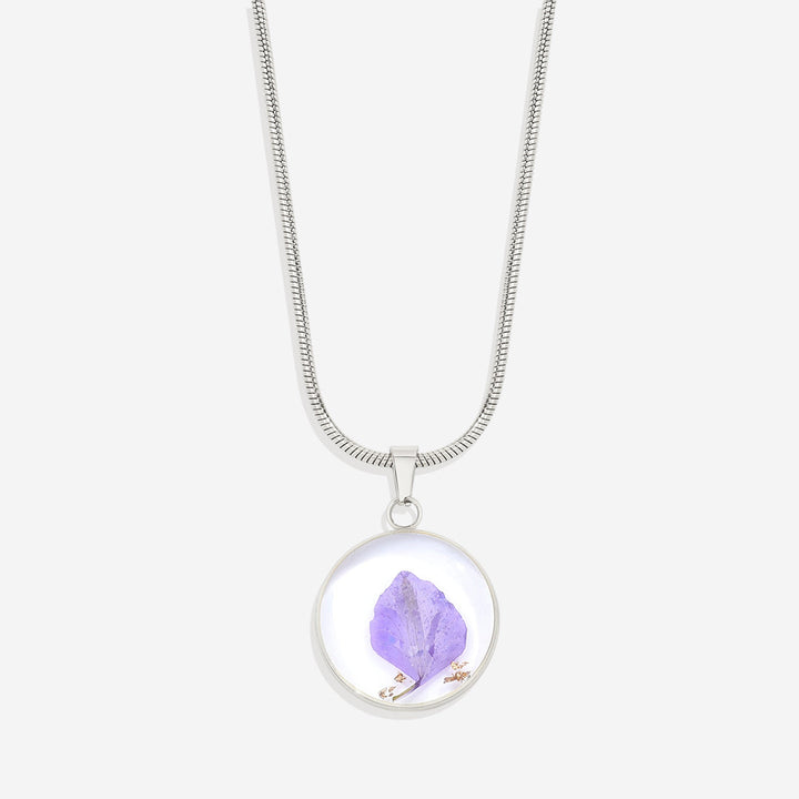 Pressed Birth Flower Necklace