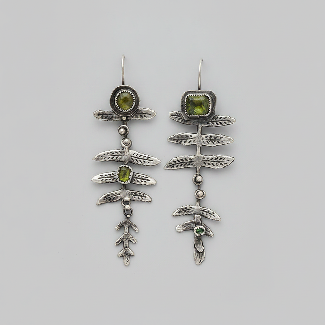 Boucles d’oreilles Rosalie en péridot