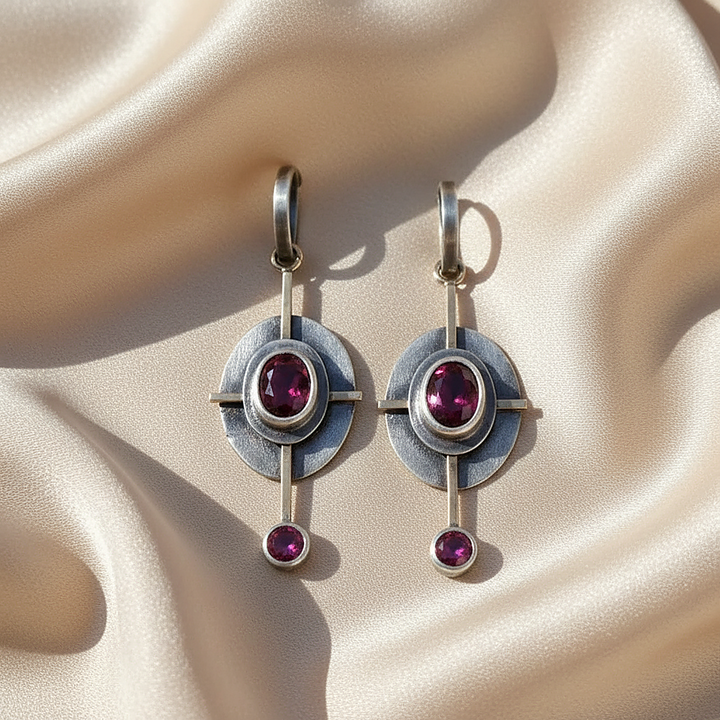 Albane Garnet Earrings