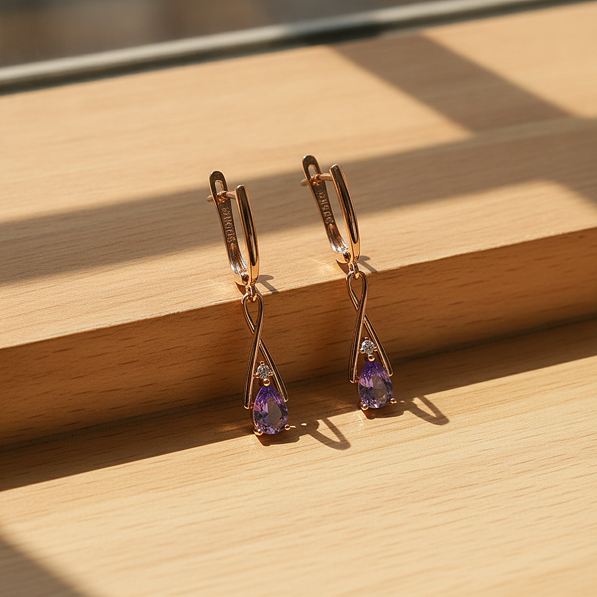 Boucles d’oreilles Cassia en zircone\Seeder