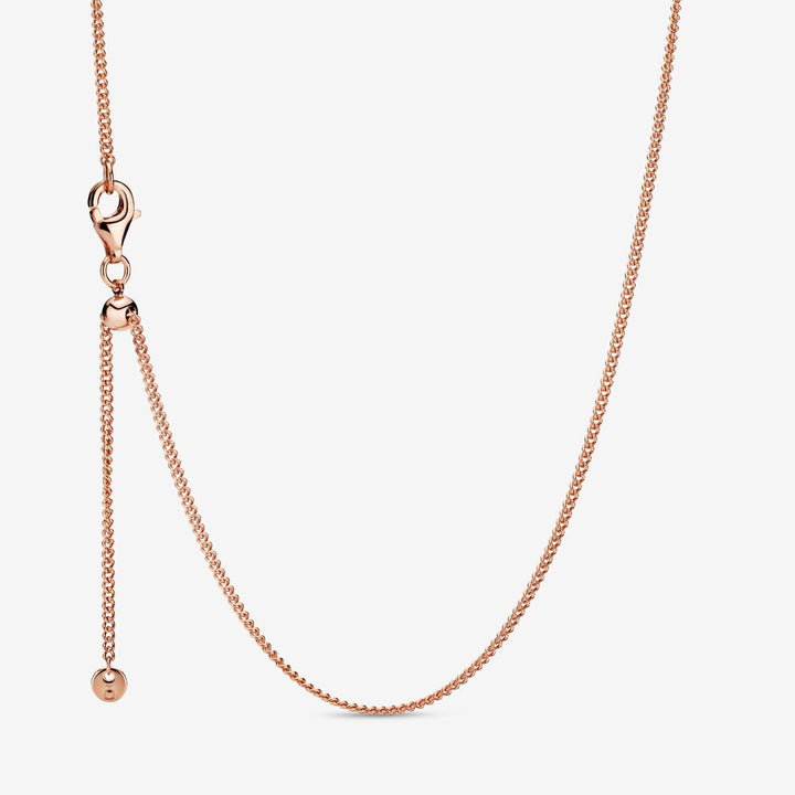 Italian Milano Sterling Silver Adjustable Chain Necklace