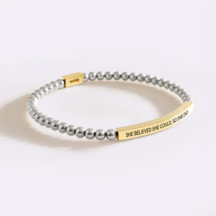 Bracciale Inspire con perline Credeva di poterlo fare, quindi l'ha fatto