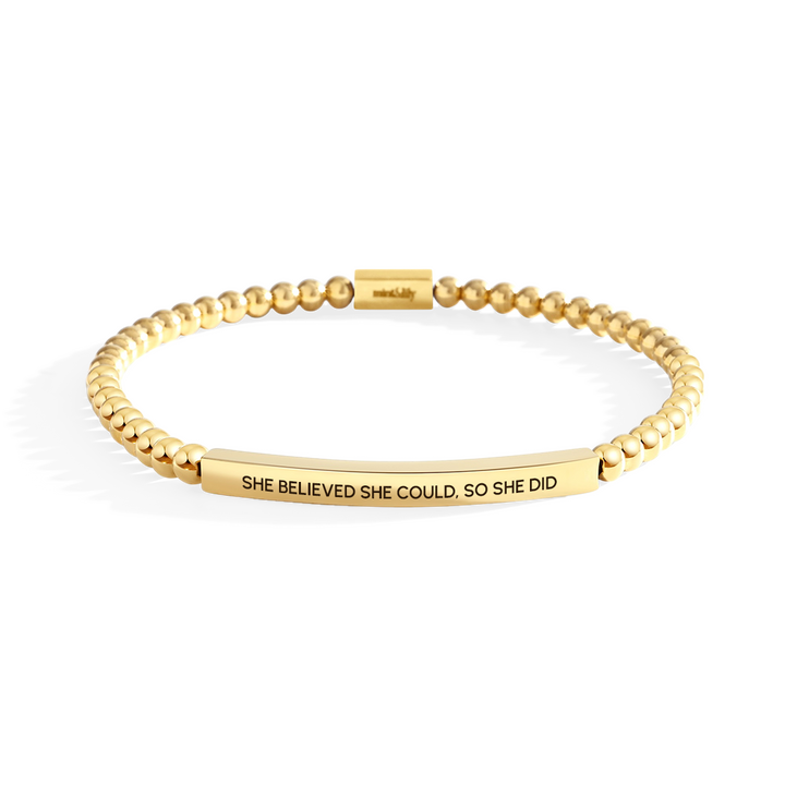 Bracciale Inspire con perline Credeva di poterlo fare, quindi l'ha fatto