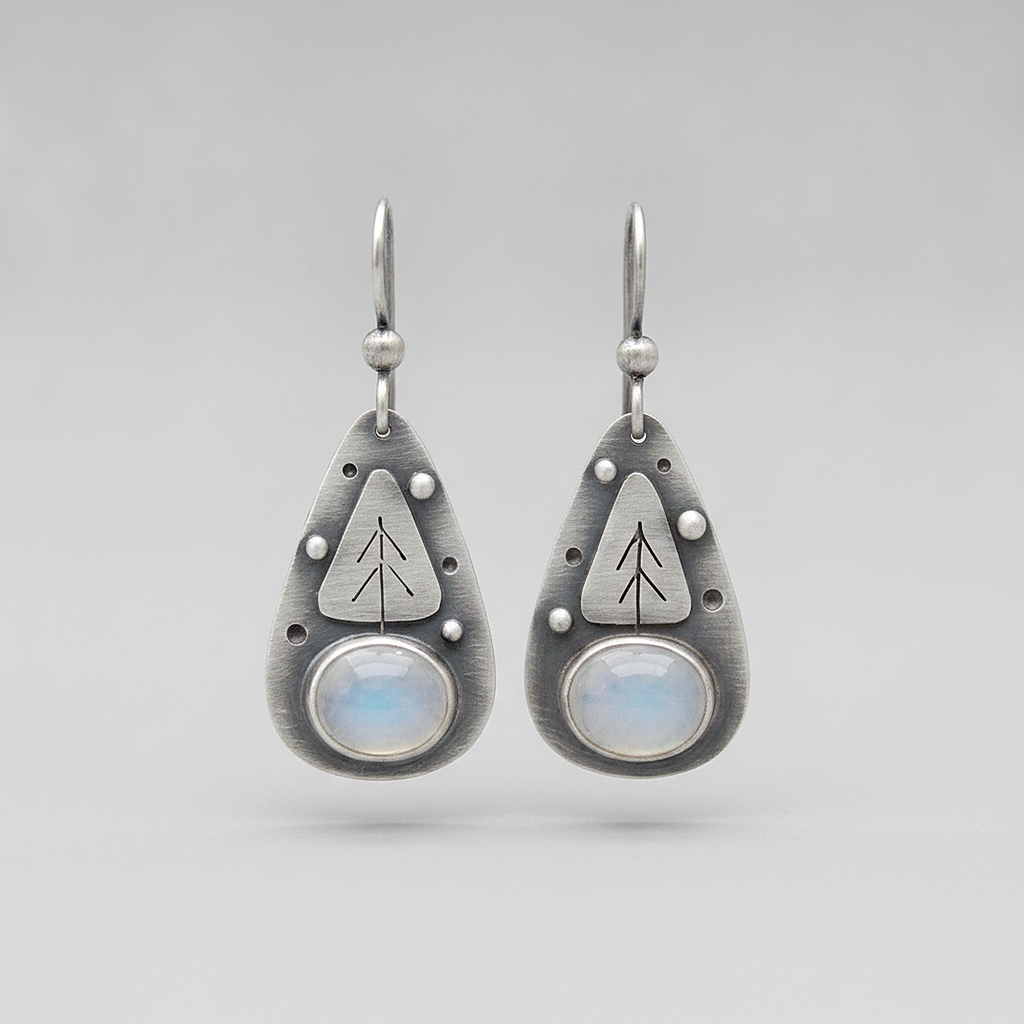Boucles d’oreilles Blythe en pierre de lune