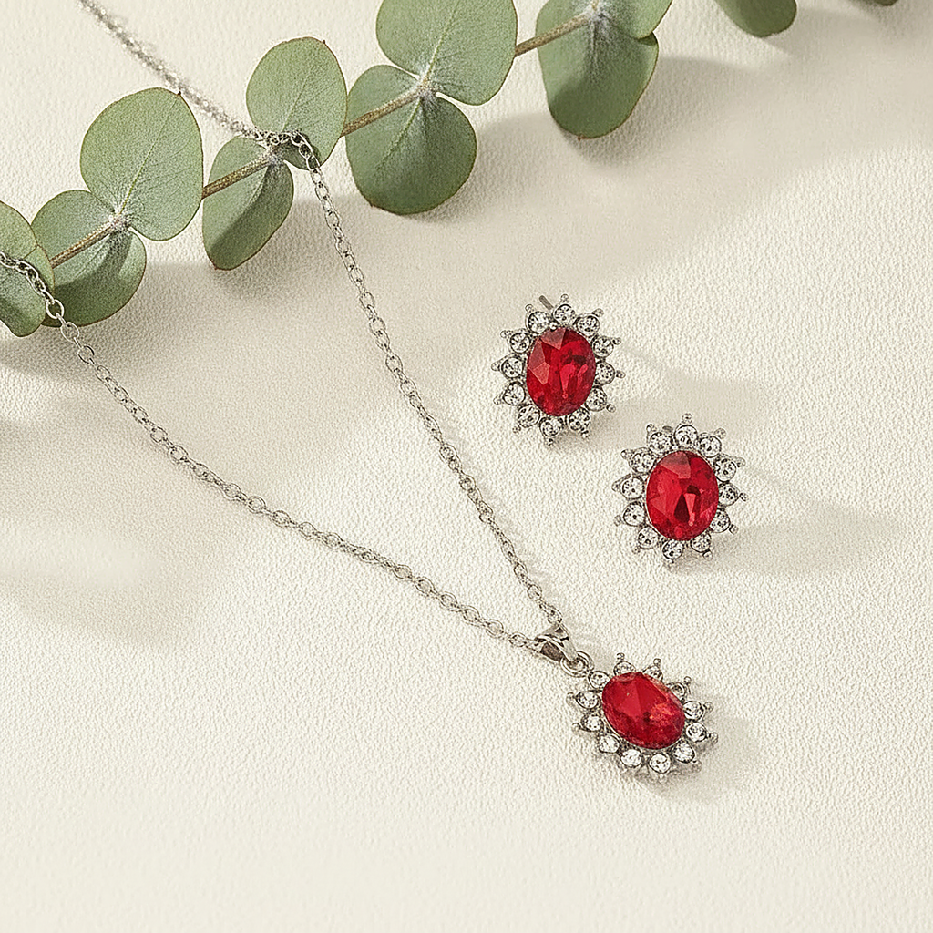 Conjunto de joias Suri Ruby