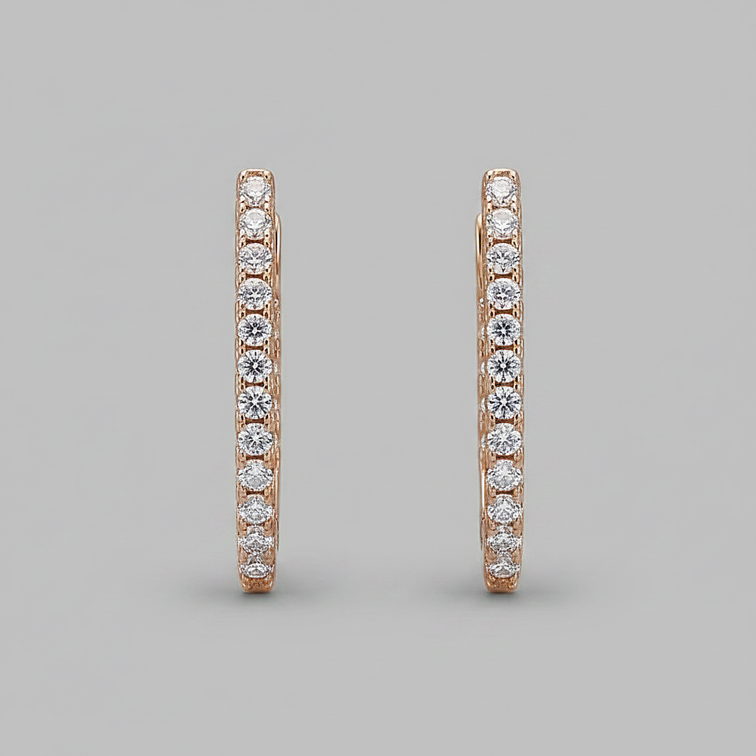 Boucles d’oreilles Lune en zircone