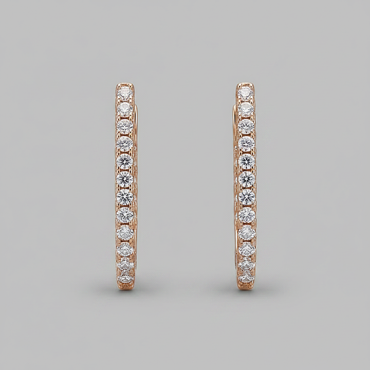Boucles d’oreilles Lune en zircone