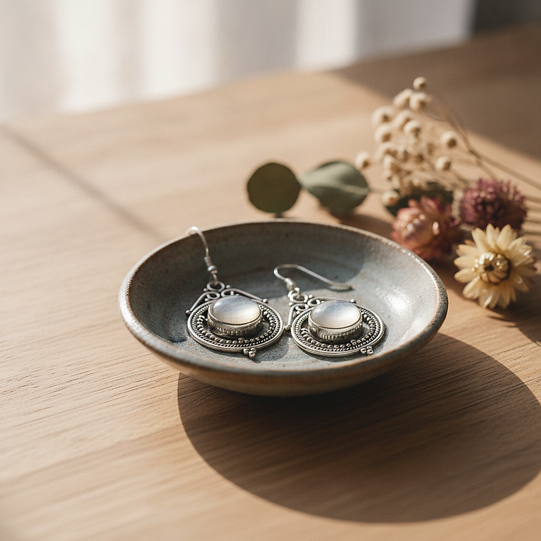 Boucles d’oreilles Willa en pierre de lune