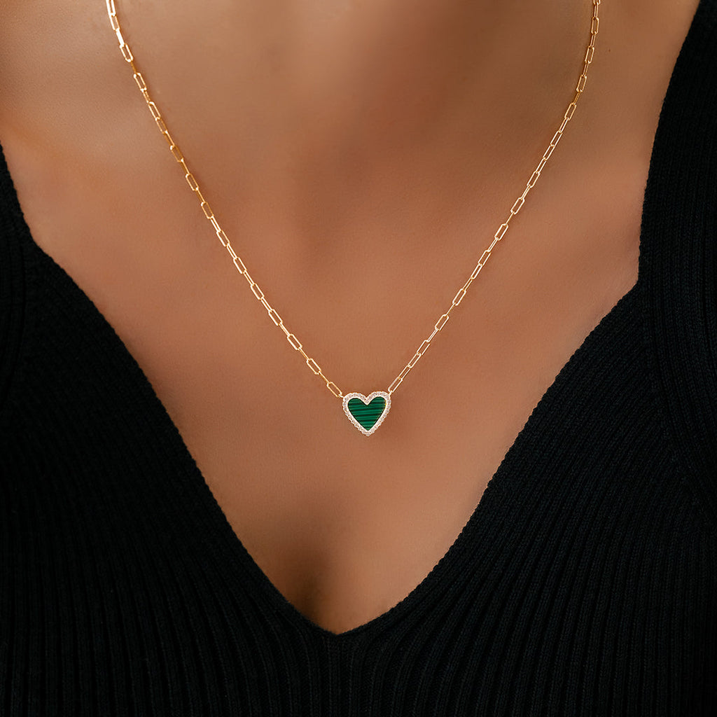 Collana delicata a catena a clip con cuore