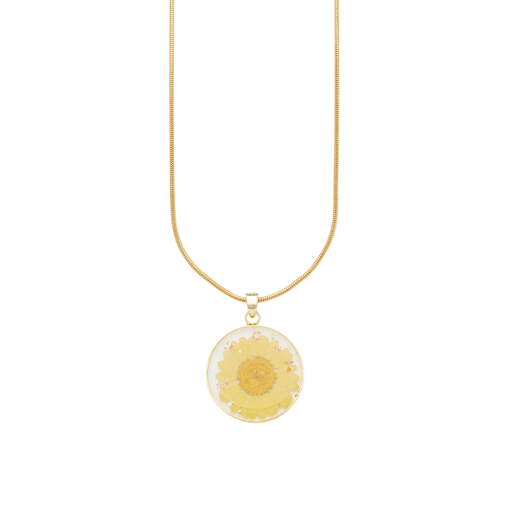 Pressed Birth Flower Necklace