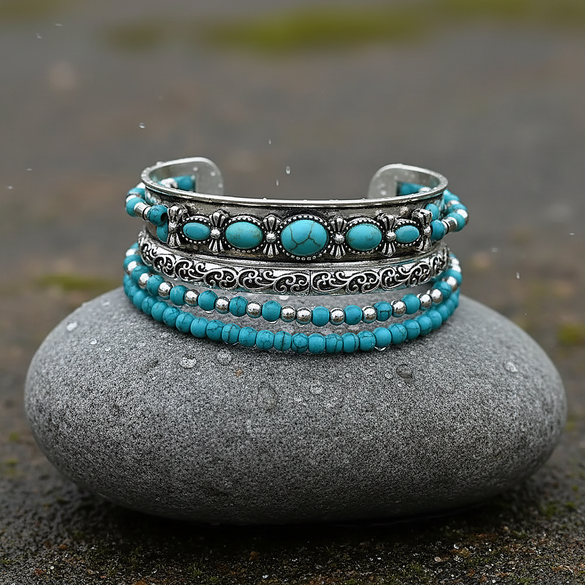 Tindra-turquoise armband