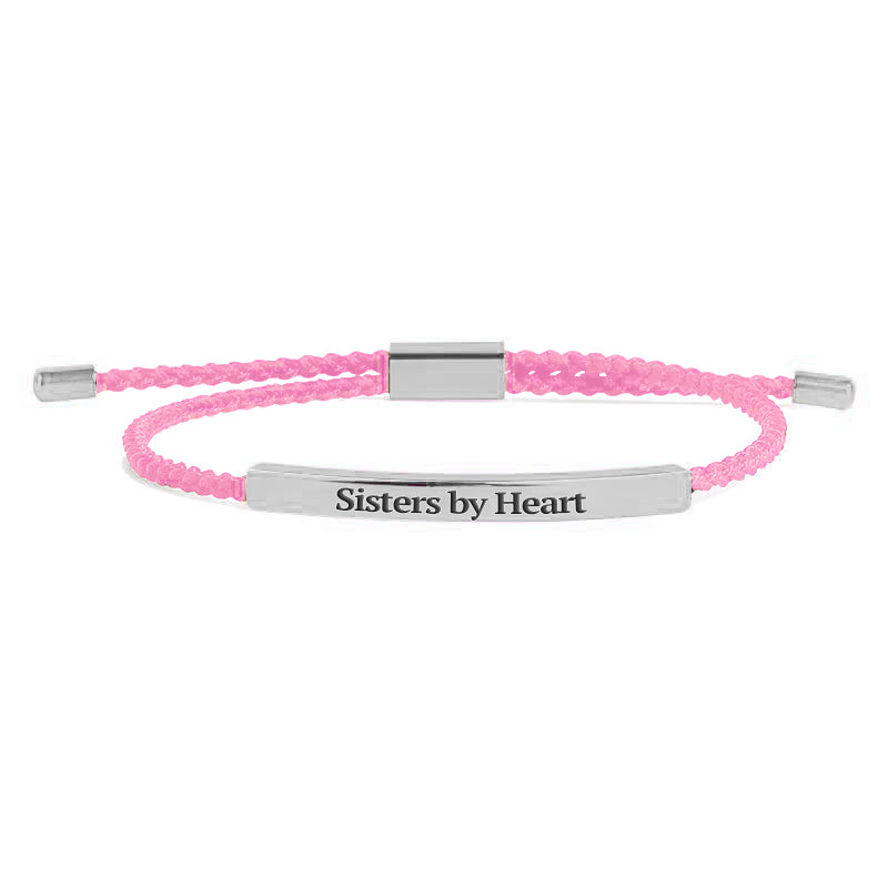 Niet door bloed zussen, maar door hart zussen Inspireer Armband