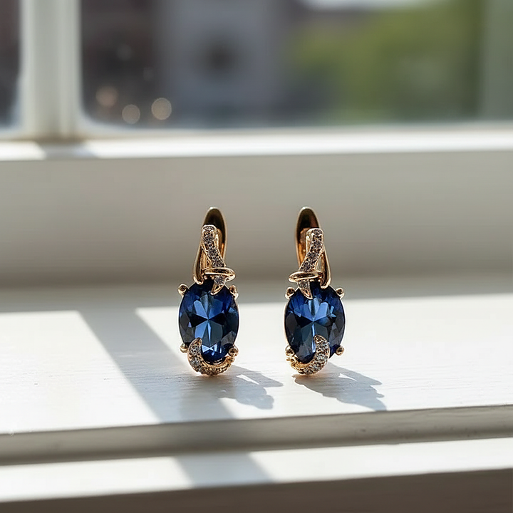 Brincos Linnea Sapphire