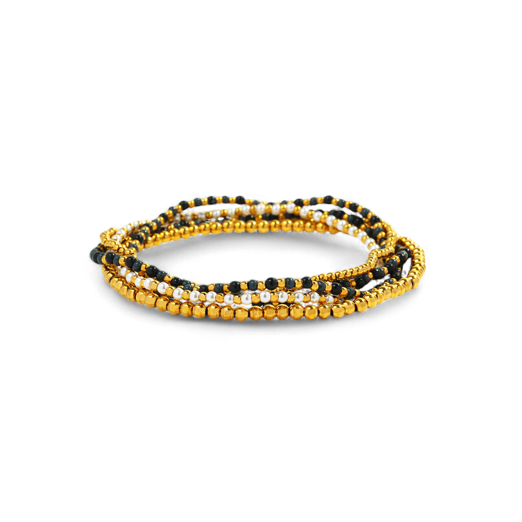 Ensemble de bracelets empilables Weather the Storm avec perles