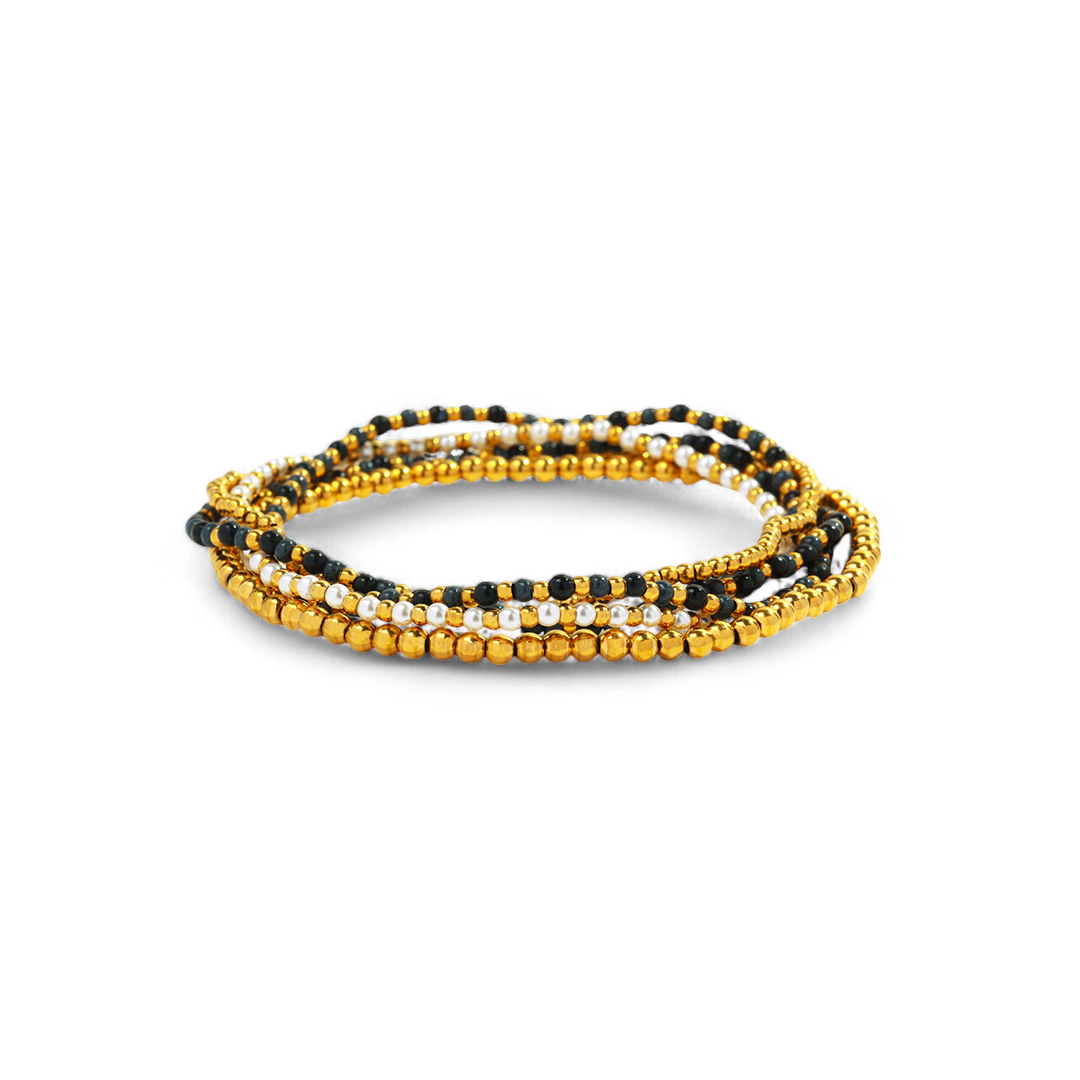 Ensemble de bracelets empilables Weather the Storm avec perles