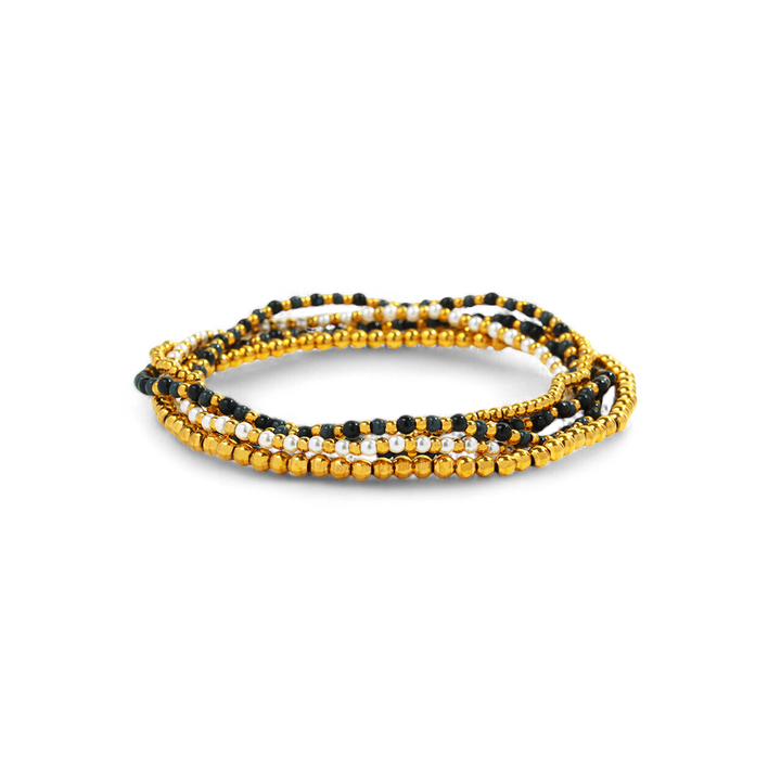 Weather the Storm Beaded Bracelet Stacking Set