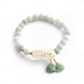 Vitt jade lyckoarmband