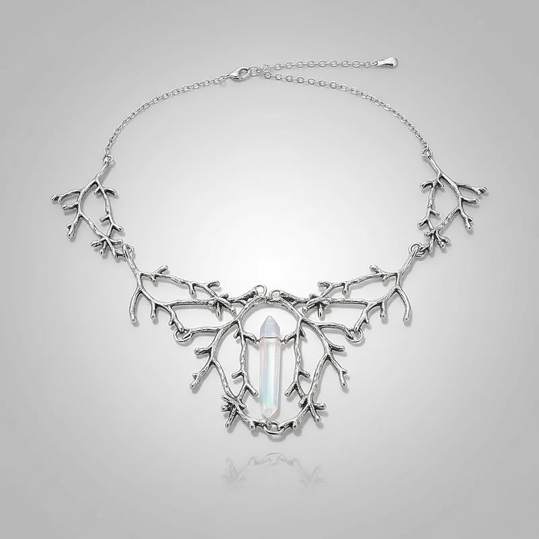 Collier élégant en branche de cristal