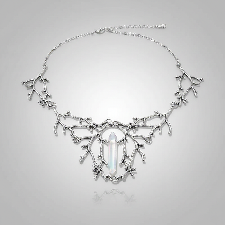 Collier élégant en branche de cristal