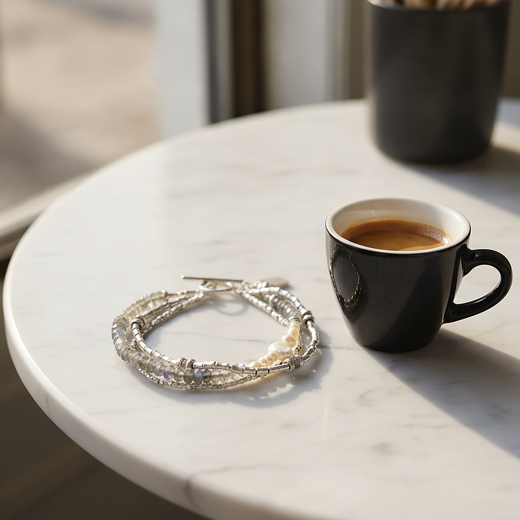 Pulseira de pérolas Petra