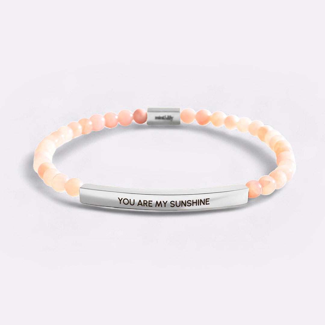 Pulseira Inspiradora You Are My Sunshine com Contas