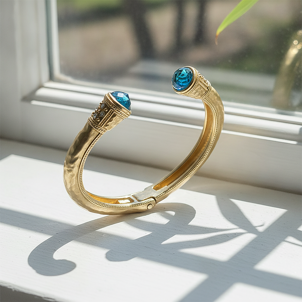 Bracelet vintage en saphir bleu