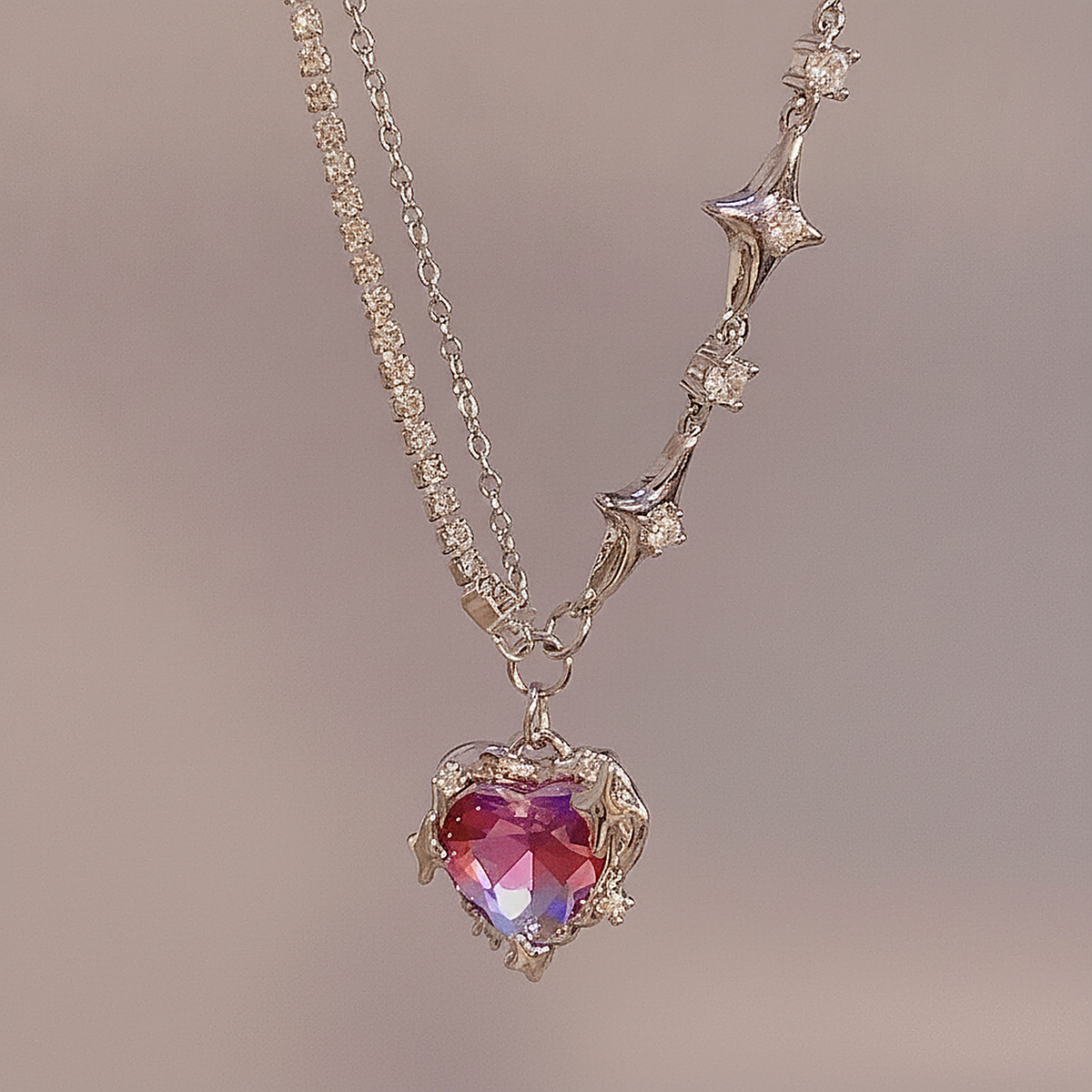 Cerise Crystal Necklace