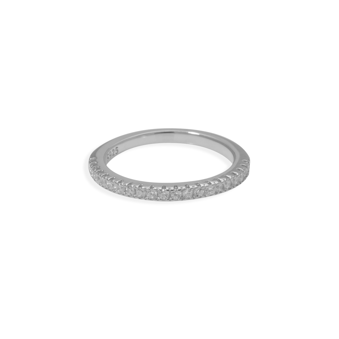 Anel Empilhável Eternity Micro Pavé