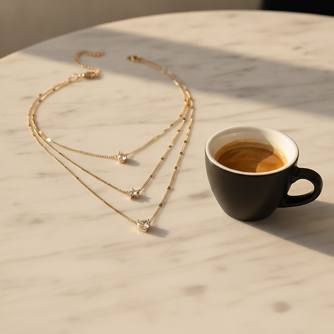 Solene-halsband i zirkonia