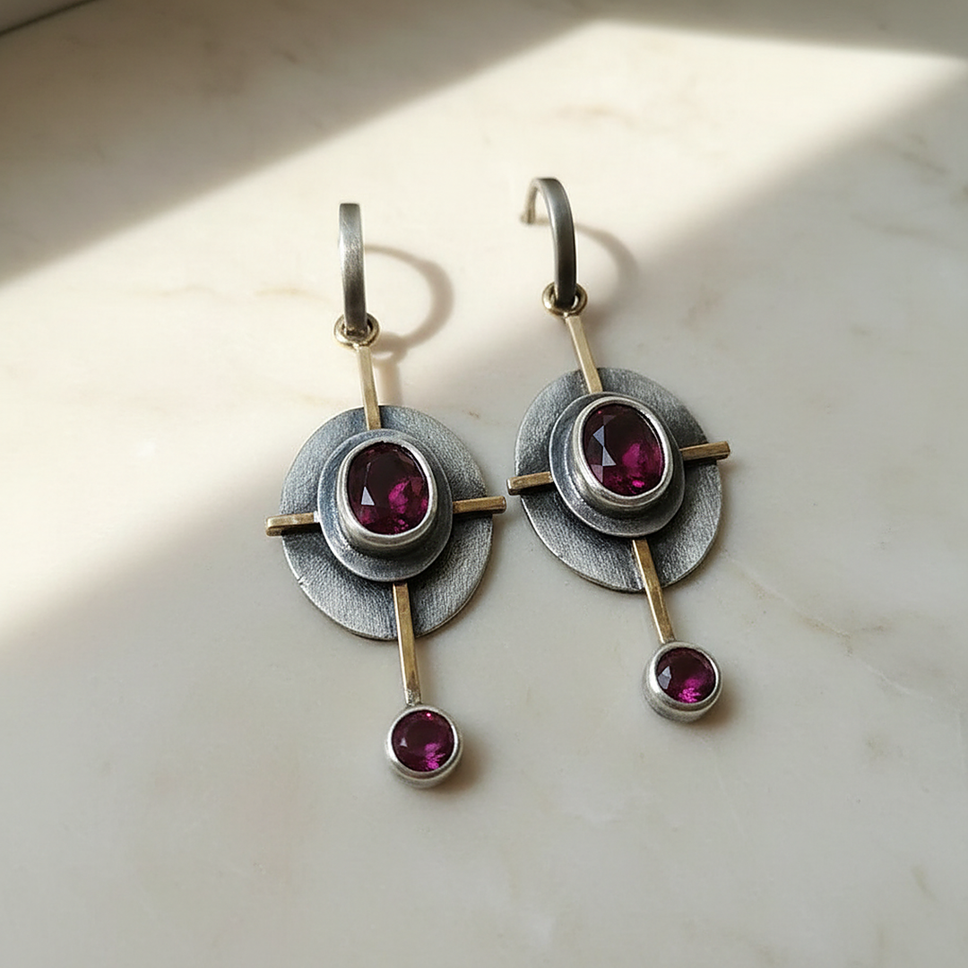 Albane Garnet Earrings