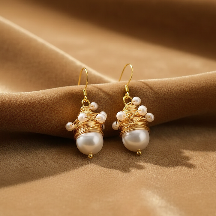 Cerise Pearl Earrings