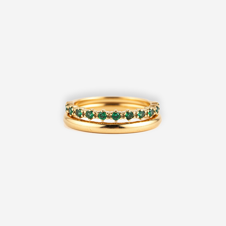Marissa Emerald Layered Ring detail
