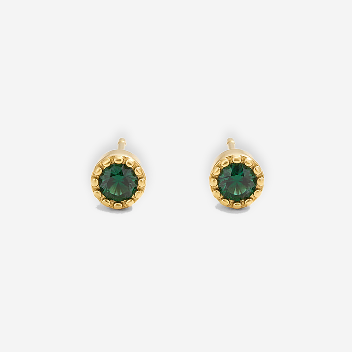 Emerald Green Crystal Studs
