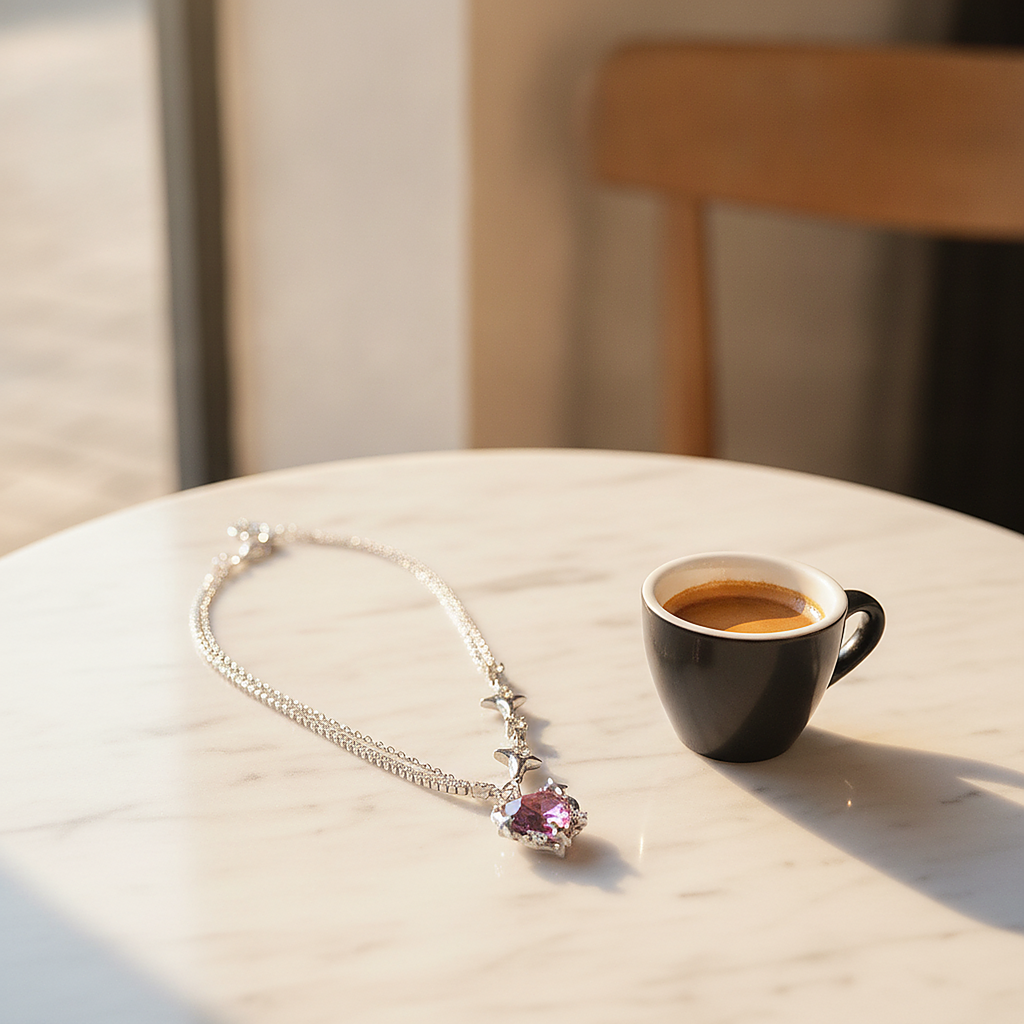 Cerise Crystal Necklace