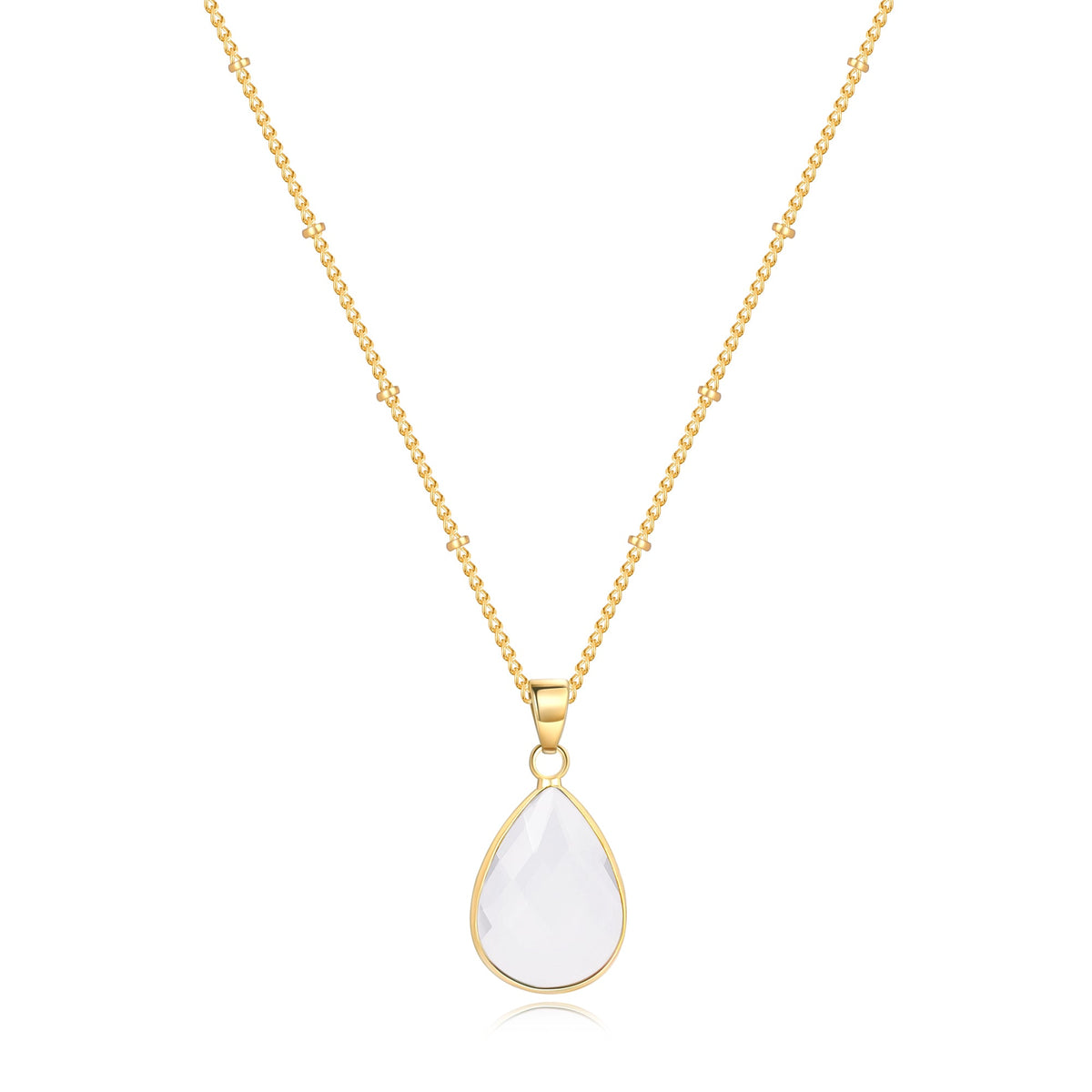 Birthstone Drop Pendant Necklace