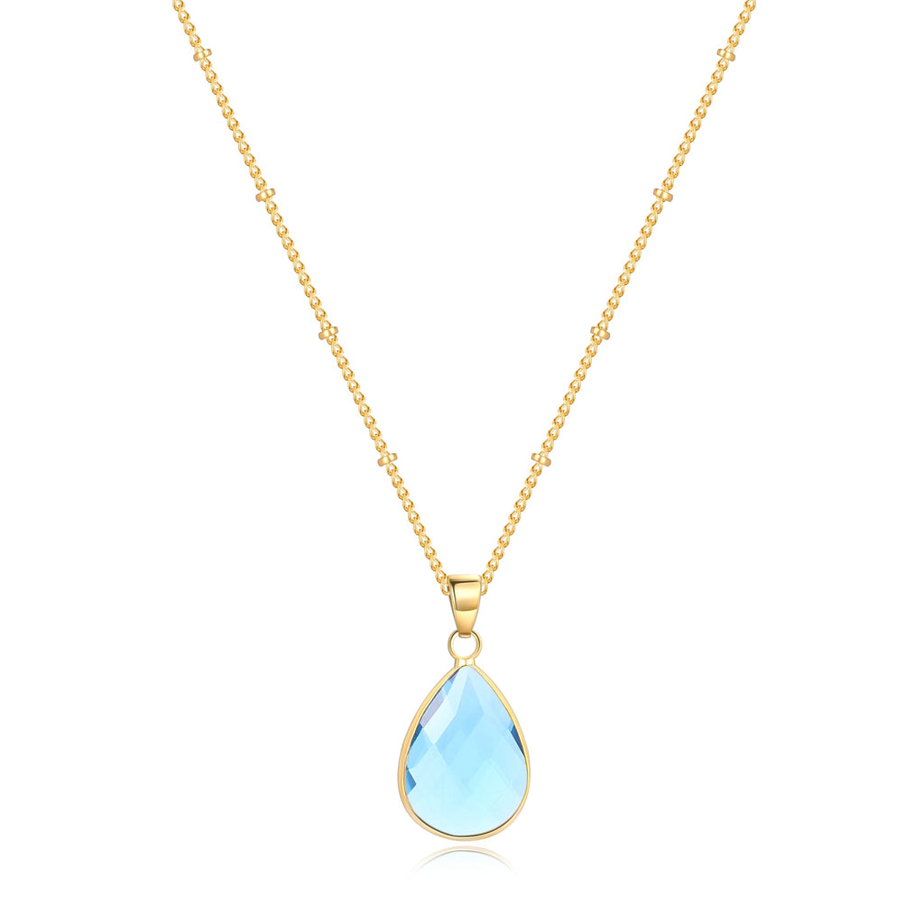 Birthstone Drop Pendant Necklace
