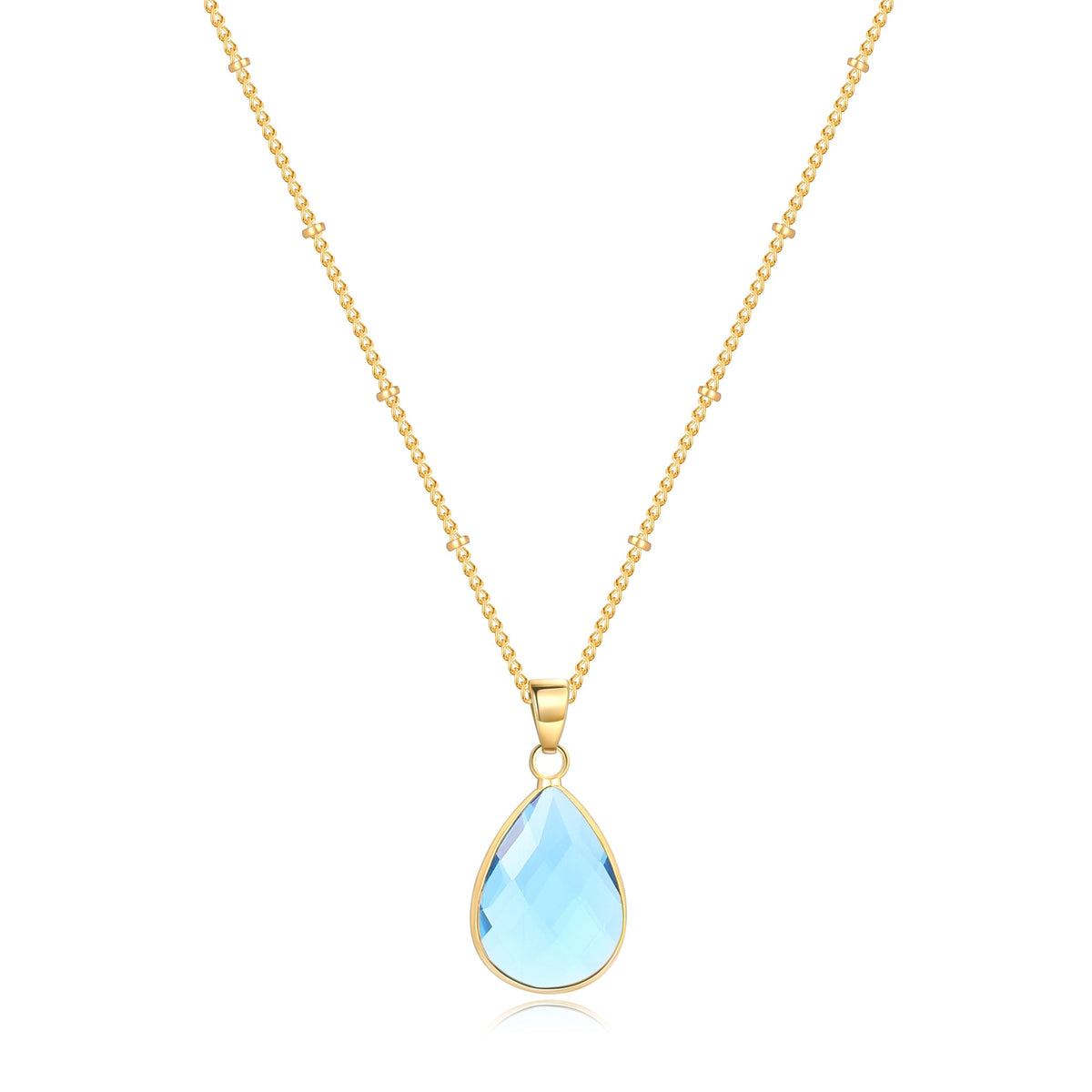 Birthstone Drop Pendant Necklace