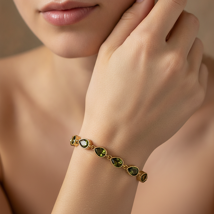 Camille Peridot Bracelet