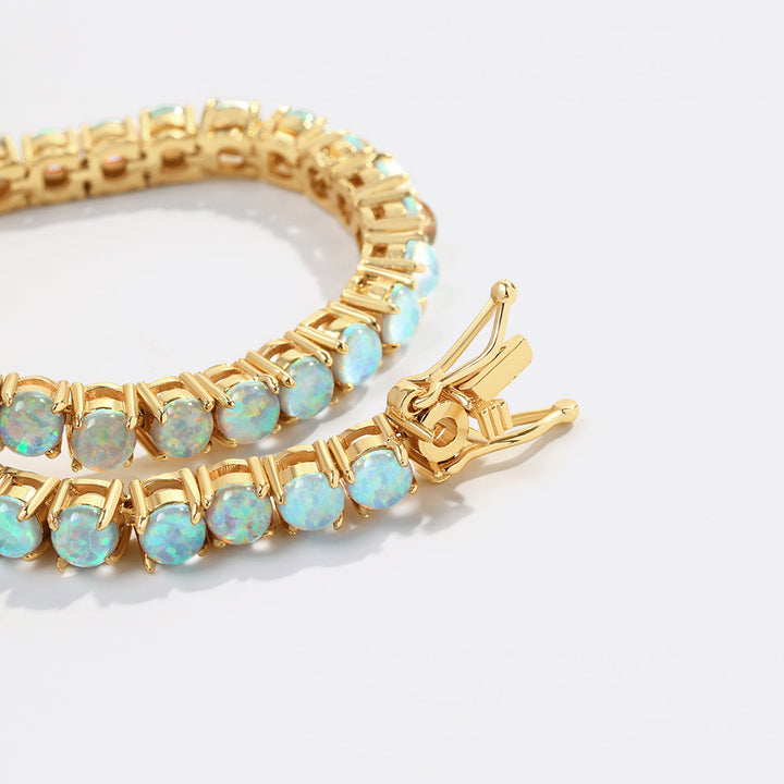 Blaues Opal-Tennisarmband